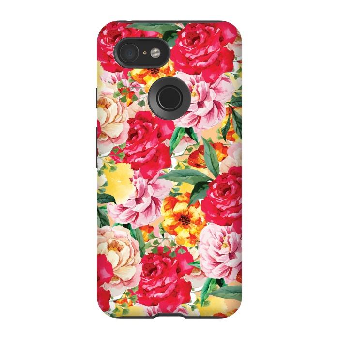 Pixel 3 StrongFit Red Roses by Rossy Villarreal