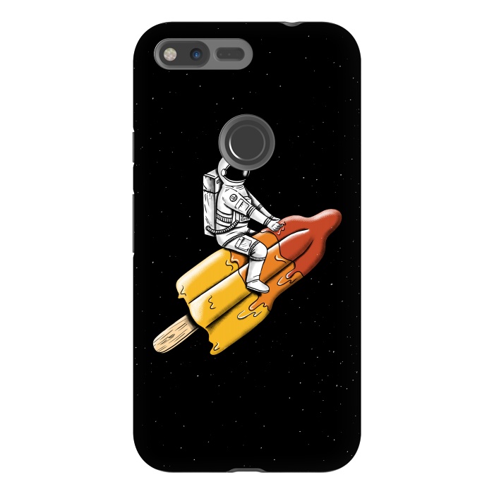 Pixel XL StrongFit Astronaut Melted Rocket by Coffee Man