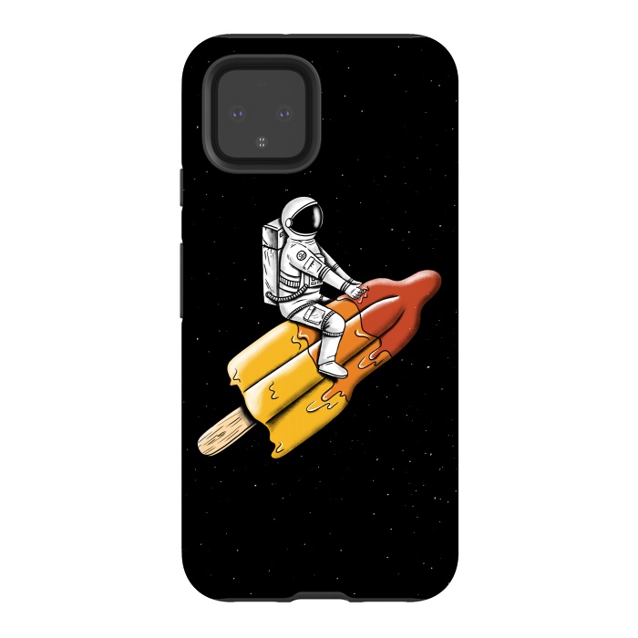 Pixel 4 StrongFit Astronaut Melted Rocket by Coffee Man