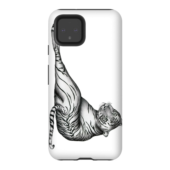Pixel 4 StrongFit The Hunter | Tiger by ECMazur 