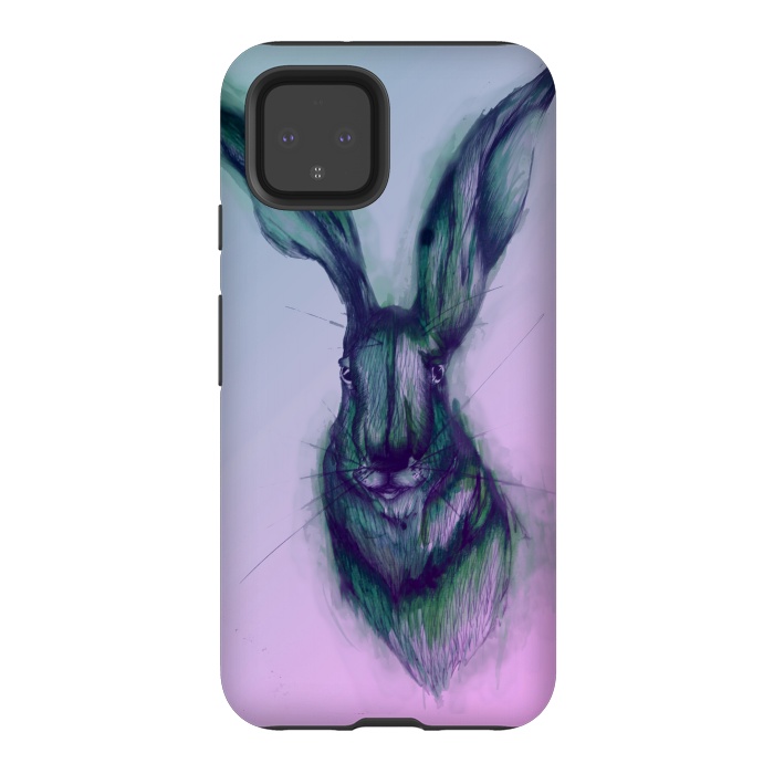 Pixel 4 StrongFit Watercolor Hare by ECMazur 