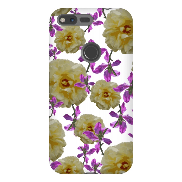 Pixel XL StrongFit Flowers + Purple Vines by Zala Farah