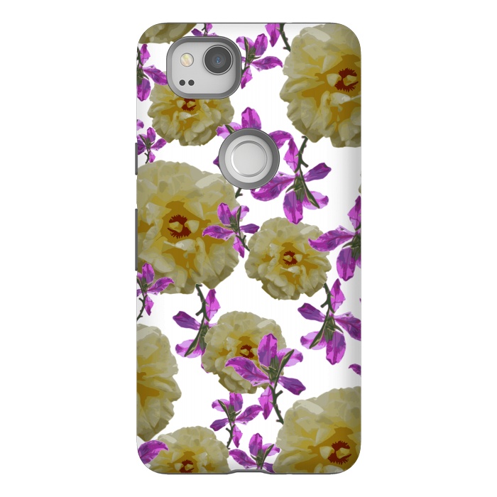 Pixel 2 StrongFit Flowers + Purple Vines by Zala Farah