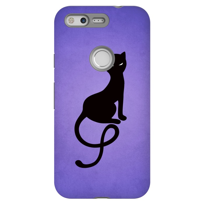 Pixel StrongFit Purple Gracious Evil Black Cat by Boriana Giormova