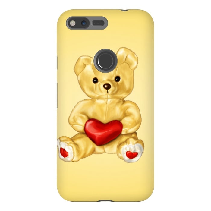 Pixel XL StrongFit Cute Teddy Bear Hypnotist With Heart by Boriana Giormova