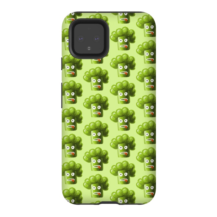 Pixel 4 StrongFit Funny Broccoli Pattern by Boriana Giormova