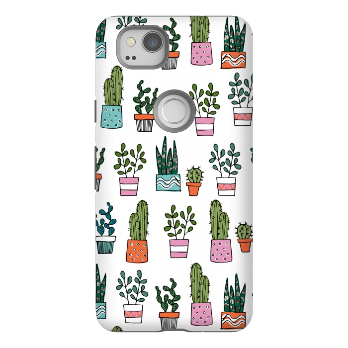 Pixel 2 StrongFit cacti in pots 2 by Laura Grant