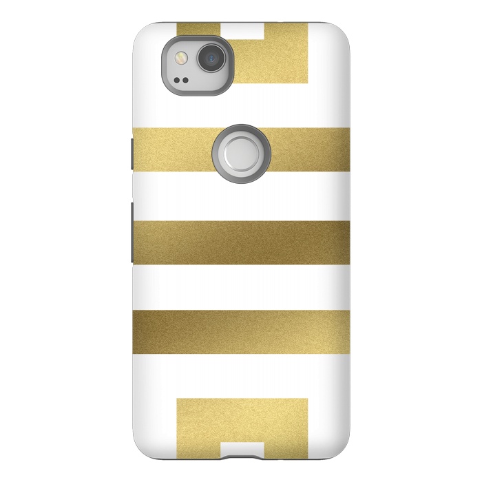 Pixel 2 StrongFit Gold Stripes by Caitlin Workman