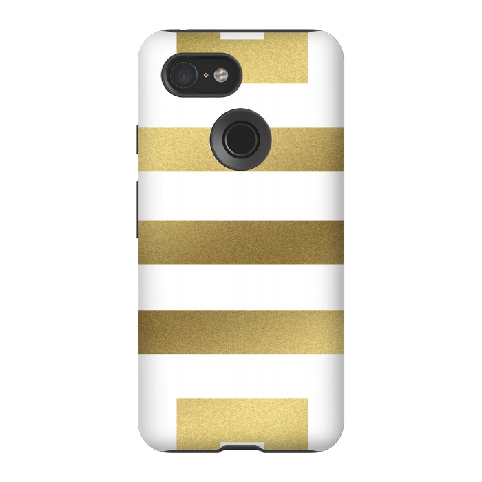 Pixel 3 StrongFit Gold Stripes by Caitlin Workman