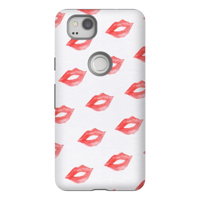 Pixel 2 StrongFit Lips Red by Caitlin Workman