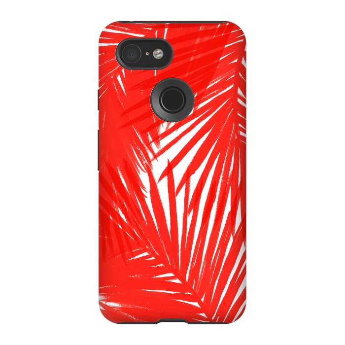 Pixel 3 StrongFit Red Palms by Caitlin Workman