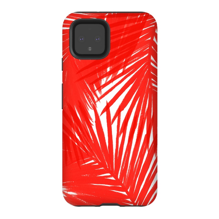 Pixel 4 StrongFit Red Palms by Caitlin Workman