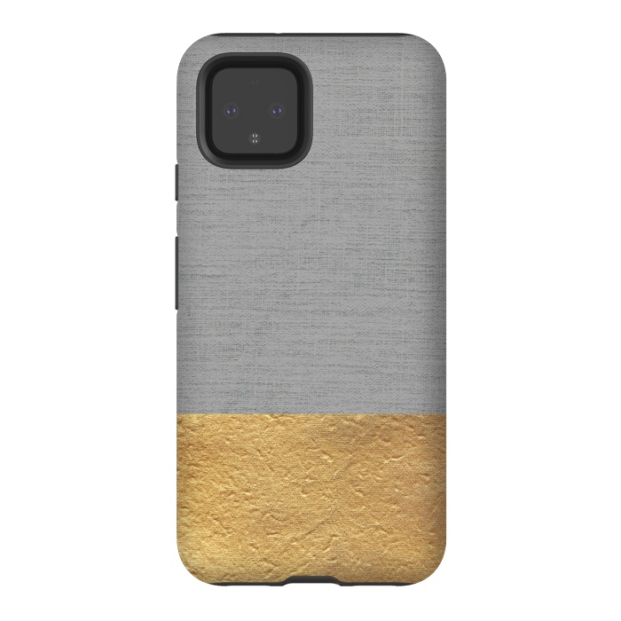 Pixel 4 StrongFit Color Blocked Gold and Grey by Caitlin Workman