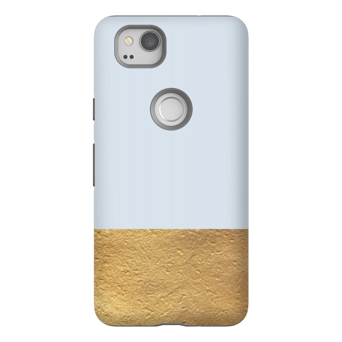 Pixel 2 StrongFit Color Block Light Blue and Gold by Caitlin Workman