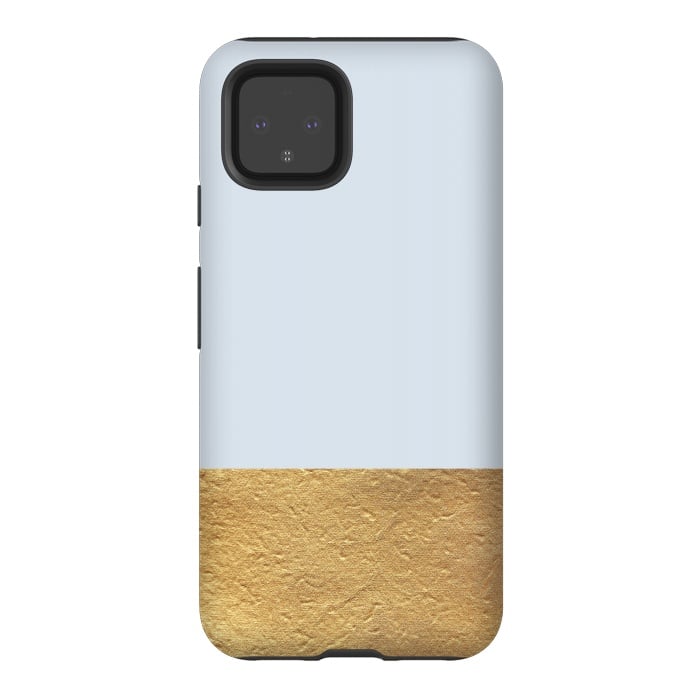 Pixel 4 StrongFit Color Block Light Blue and Gold by Caitlin Workman