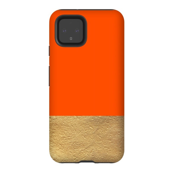 Pixel 4 StrongFit Color Block Red and Gold by Caitlin Workman