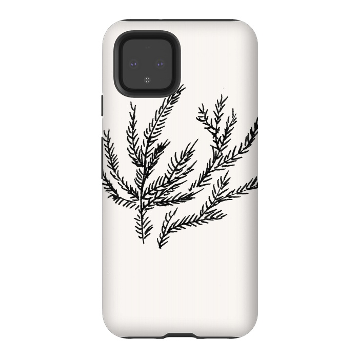 Pixel 4 StrongFit Summer Coral Fern by Caitlin Workman