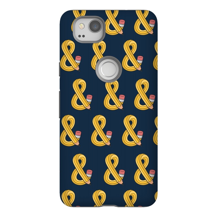 Pixel 2 StrongFit Ampersand pencil pattern by Coffee Man