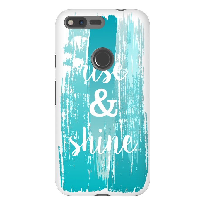 Pixel XL StrongFit Rise and shine typography watercolor by Martina