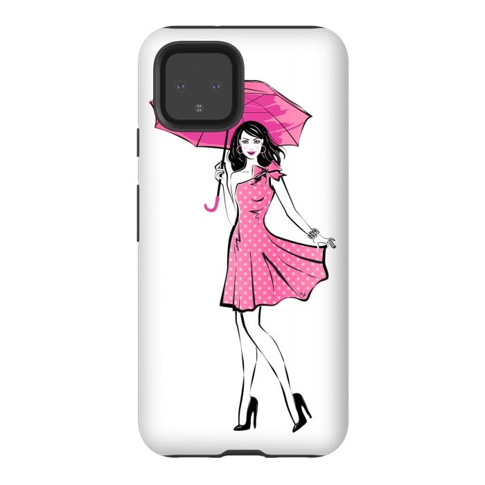 Pixel 4 StrongFit Pretty girl with umbrella by Martina