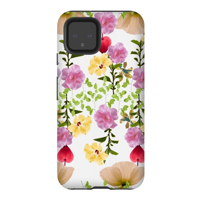 Pixel 4 StrongFit Colorful Flower Collage by Zala Farah