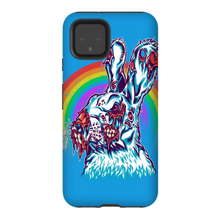 Pixel 4 StrongFit Zombie Rabbit by Branko Ricov