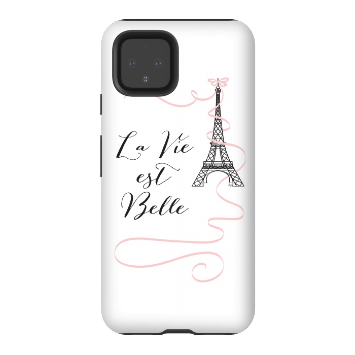 Pixel 4 StrongFit Eiffel Tower Quote by Martina