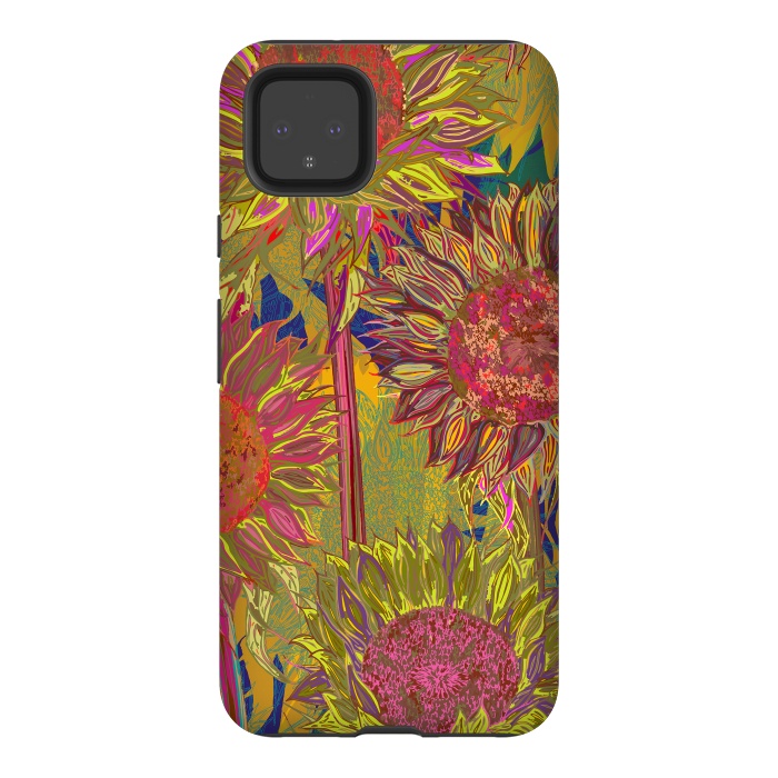 Pixel 4XL StrongFit Sunflowers by Lotti Brown