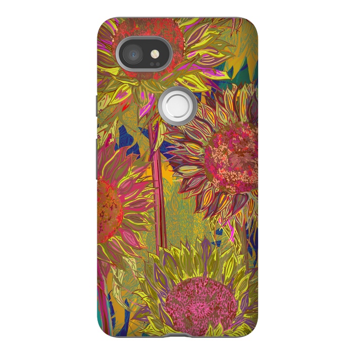 Pixel 2XL StrongFit Sunflowers by Lotti Brown