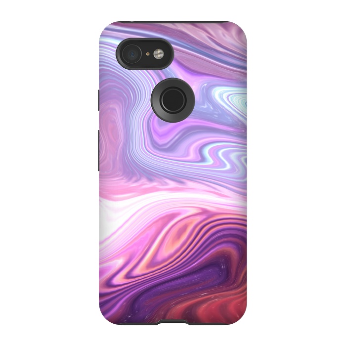 Pixel 3 StrongFit Purple Marble by Martina