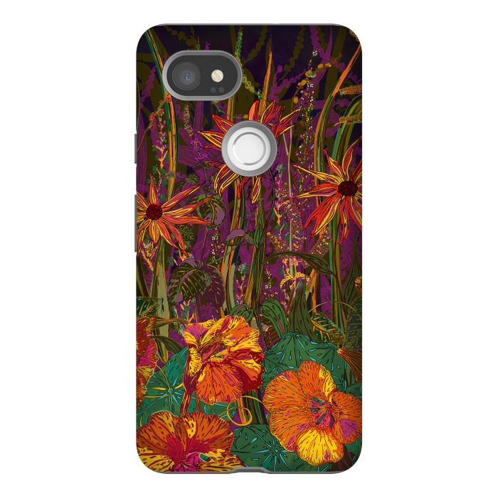 Pixel 2XL StrongFit Autumn Flowers by Lotti Brown