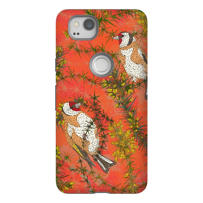 Pixel 2 StrongFit Goldfinches in Gorse by Lotti Brown