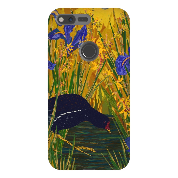 Pixel XL StrongFit Moorhen and Iris by Lotti Brown