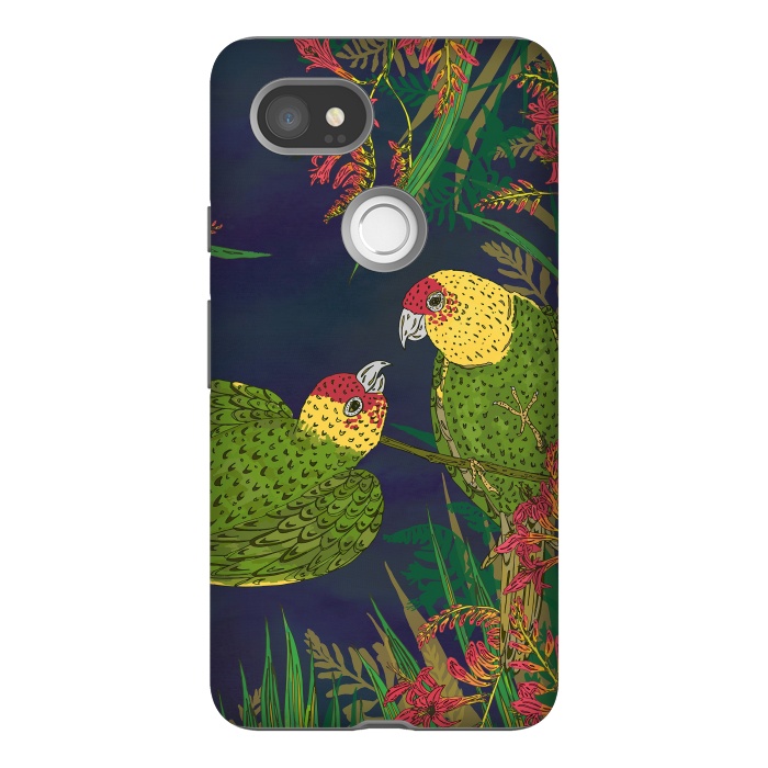 Pixel 2XL StrongFit Parakeets in Paradise by Lotti Brown