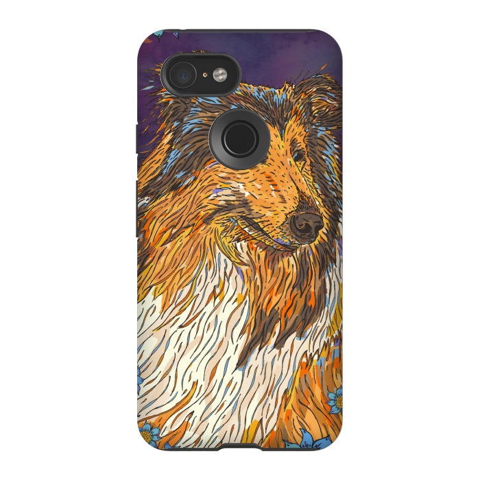 Pixel 3 StrongFit Rough Collie by Lotti Brown