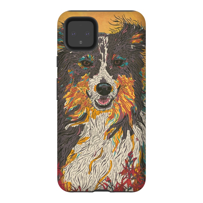 Pixel 4XL StrongFit Border Collie by Lotti Brown