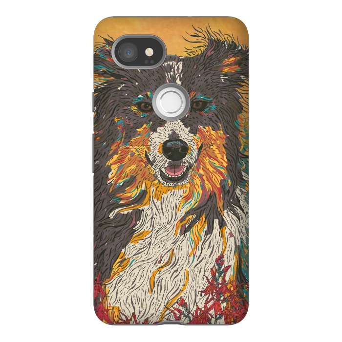 Pixel 2XL StrongFit Border Collie by Lotti Brown