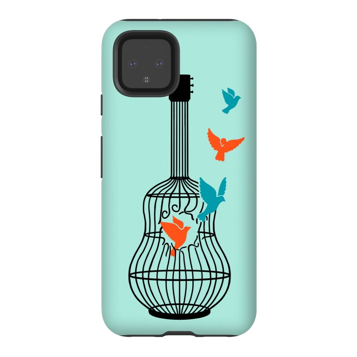 Pixel 4 StrongFit freedom music green by Coffee Man