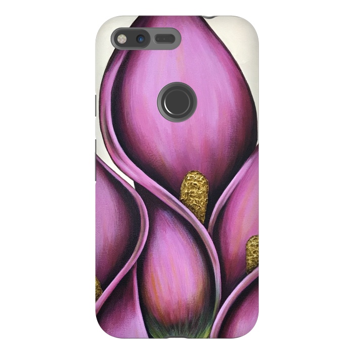 Pixel XL StrongFit Pink Calla Lilies by Denise Cassidy Wood