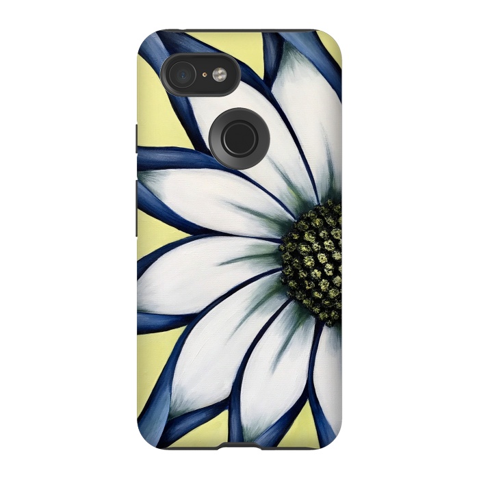 Pixel 3 StrongFit White African Daisy by Denise Cassidy Wood