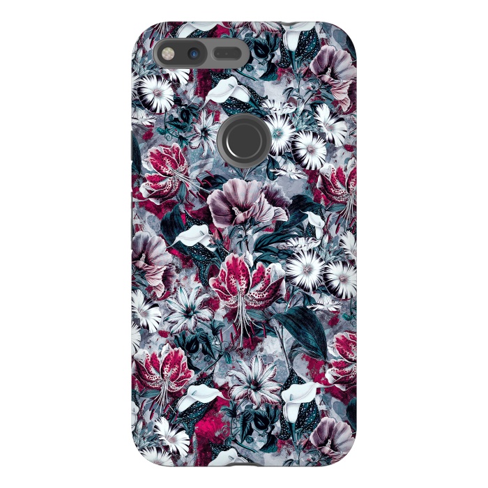 Pixel XL StrongFit Floral Blue by Riza Peker