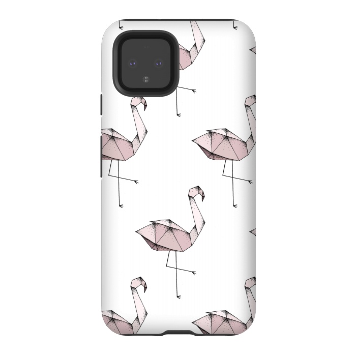 Pixel 4 StrongFit Flamingos by Barlena