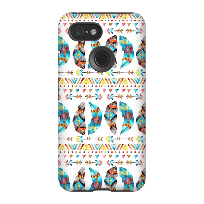 Pixel 3 StrongFit Feathers and Arrows by Pom Graphic Design