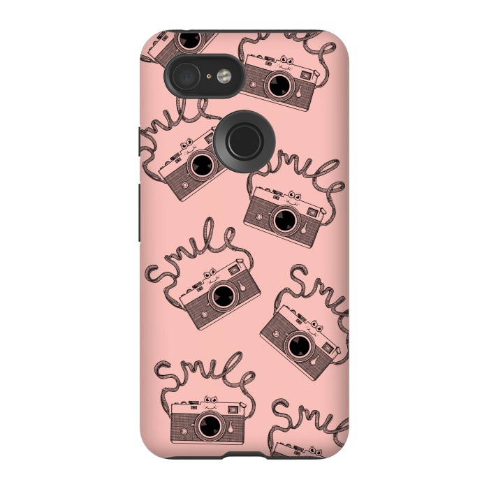 Pixel 3 StrongFit Smile pattern rose by Coffee Man