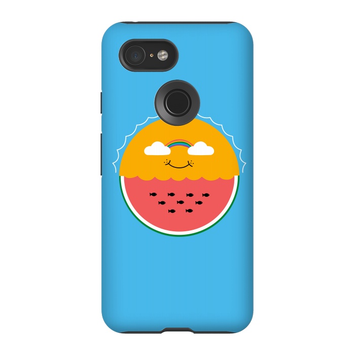 Pixel 3 StrongFit Sun and Watermelon by Coffee Man
