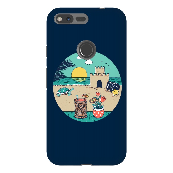 Pixel XL StrongFit Video game beach by Coffee Man