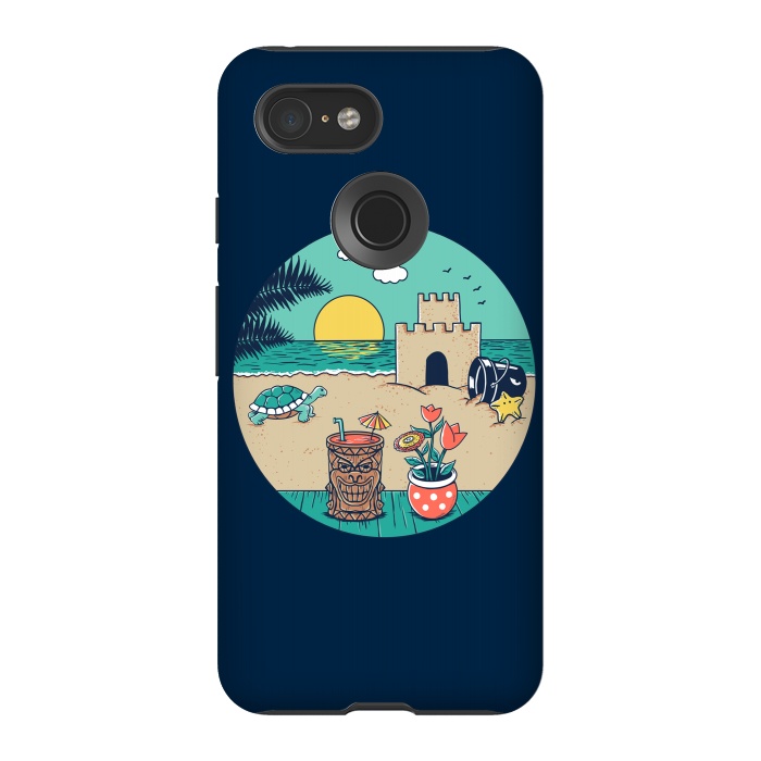 Pixel 3 StrongFit Video game beach by Coffee Man