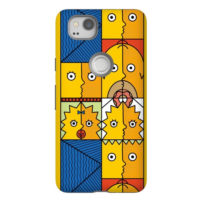 Pixel 2 StrongFit Yellow Cubism by Coffee Man