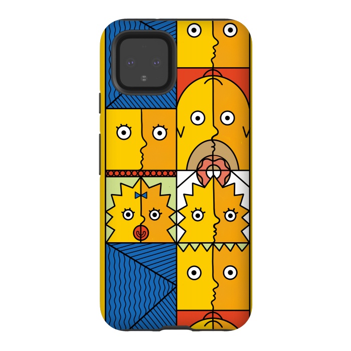 Pixel 4 StrongFit Yellow Cubism by Coffee Man
