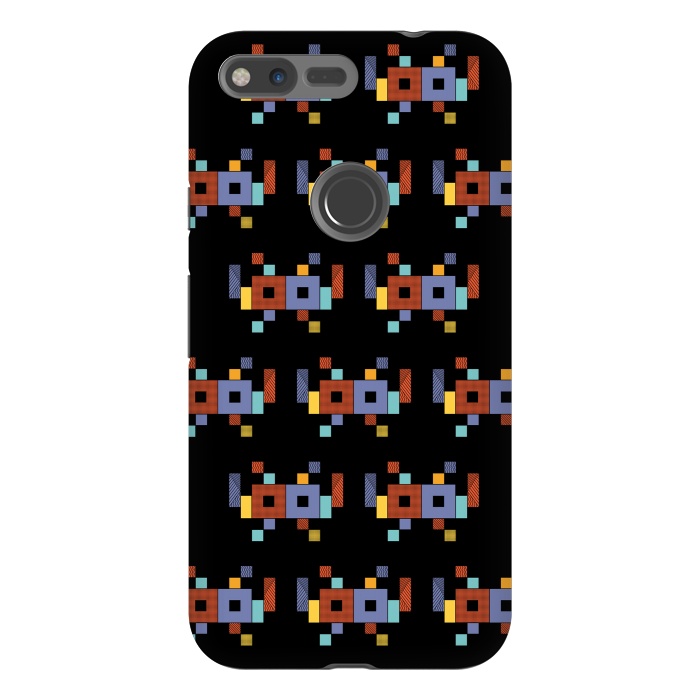 Pixel XL StrongFit Retro Cubism by Coffee Man